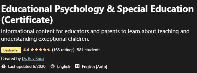 Educational Psychology & Special Education Educational Psychology & Special Education