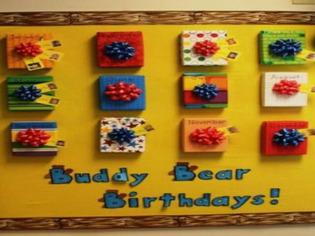 gift wrapped presents board