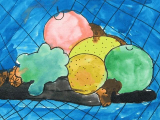 picture drawn by kid in school